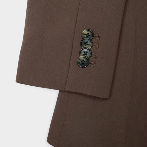 NWT Aritzia WILFRED Regal Blazer - Crepette Rich Mocha Brown 8 - Picture 11 of 12